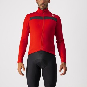 Red / Black Men Castelli PURO 3 FZ Jersey | 617925CFQ