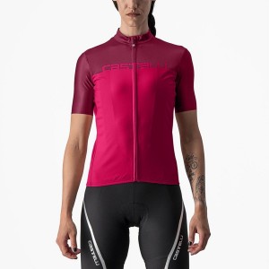 Red / Burgundy Women Castelli VELOCISSIMA Jersey | 327654FWC