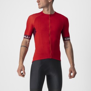 Red / Burgundy / White Men Castelli ENTRATA VI Jersey | 197523KSM