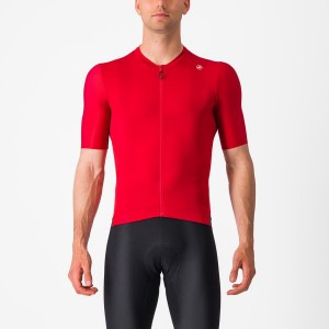 Red / Deep Burgundy Men Castelli ESPRESSO Jersey | 954073KPF