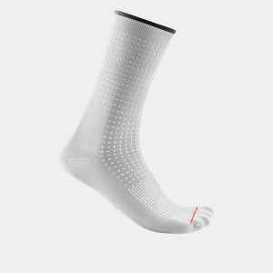 White Men Castelli PREMIO 18 Socks | 639875IBY