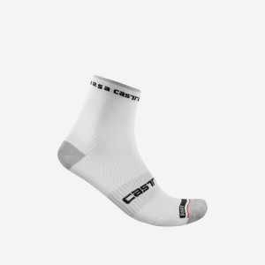 White Men Castelli ROSSO CORSA PRO 9 Socks | 970186ZEL