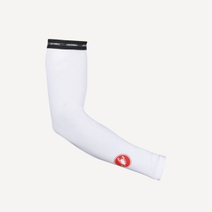 White Women Castelli UPF 50 + LIGHT ARM SLEEVES Arm Warmer | 812769YDZ