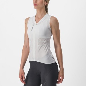 White / Black Women Castelli ANIMA 4 SLEEVELESS Jersey | 865013VWF