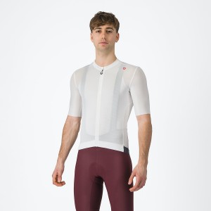 White / Dark Grey Men Castelli ESPRESSO Jersey | 205384ZQC