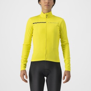 Yellow / Dark Grey Women Castelli SINERGIA 2 FZ Jersey | 492170BDK