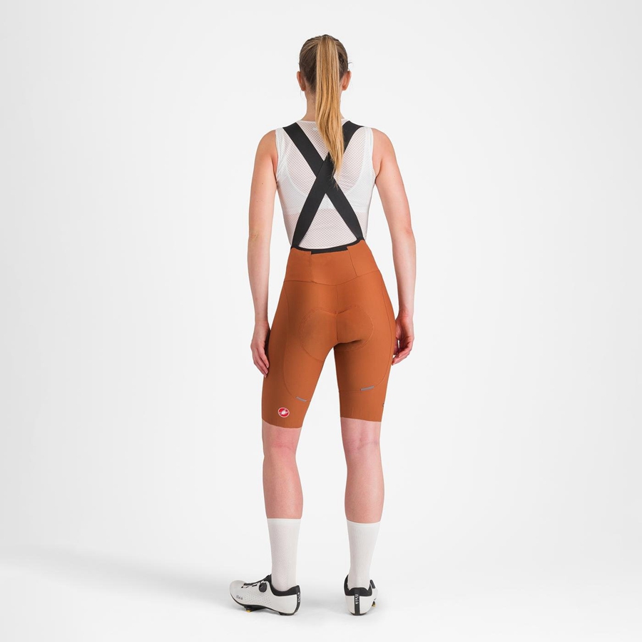 Beige Women Castelli ESPRESSO W DT Bib Shorts | 143567KZM