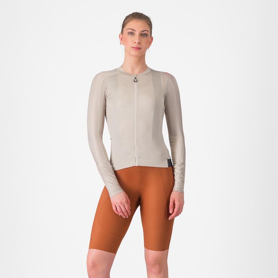 Beige Women Castelli ESPRESSO W DT Bib Shorts | 143567KZM