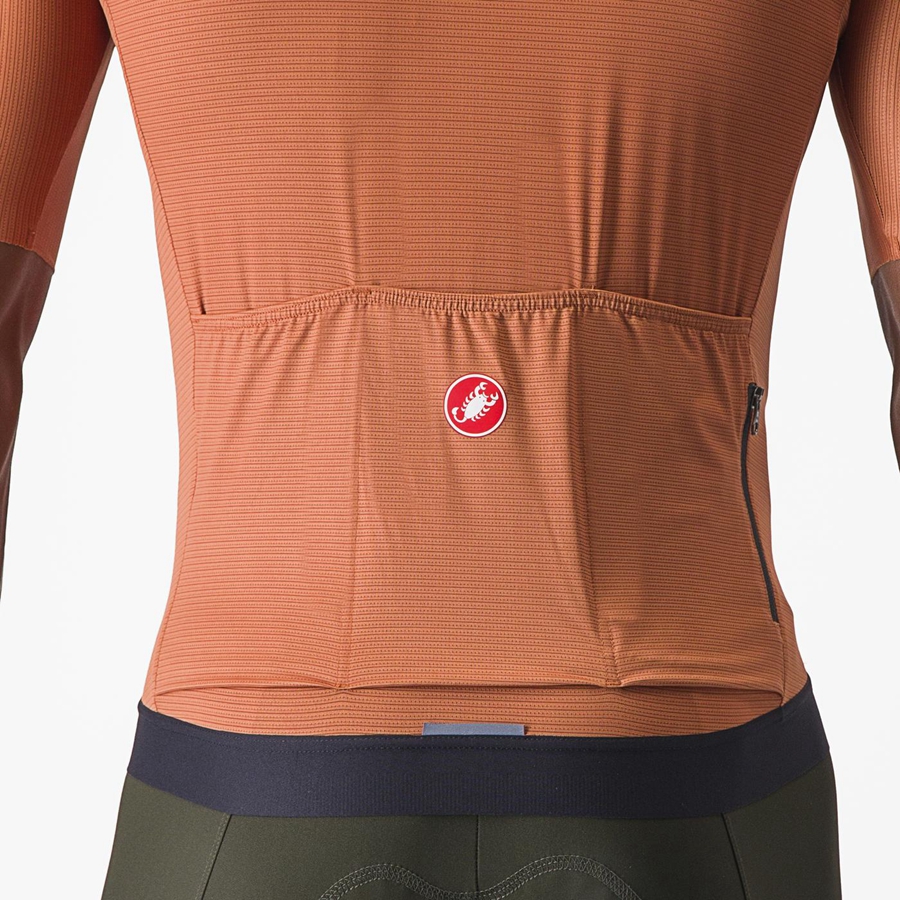 Beige / Dark Grey Men Castelli ESPRESSO Jersey | 950361FCW