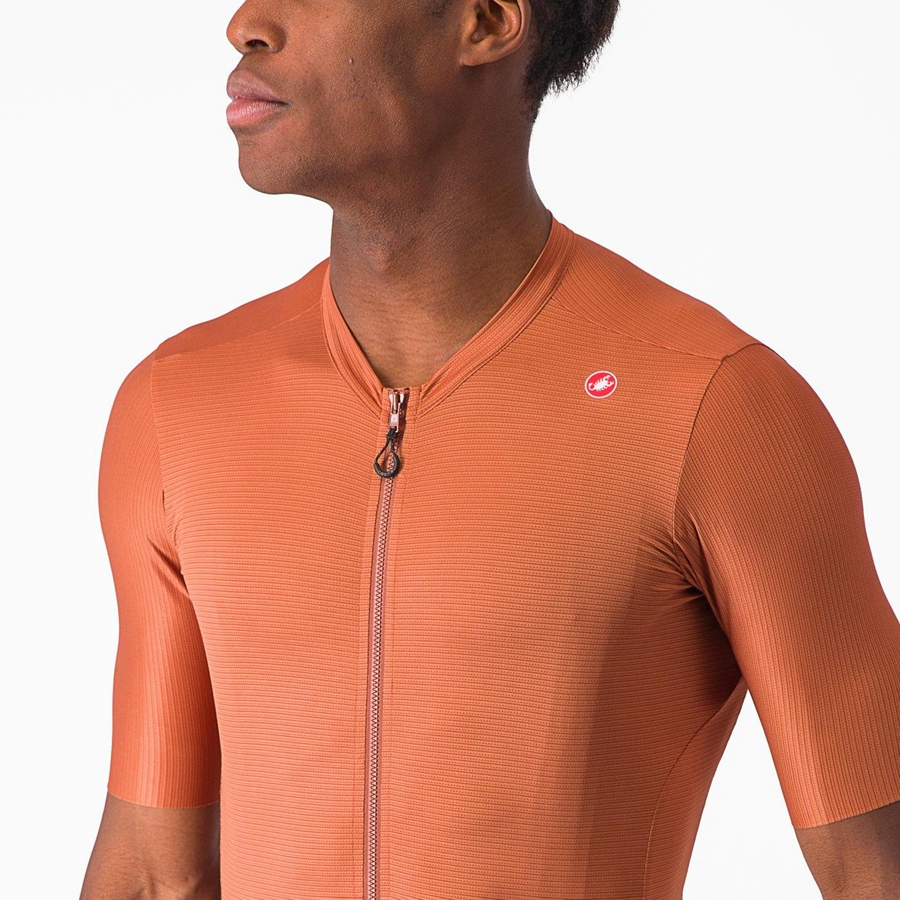 Beige / Dark Grey Men Castelli ESPRESSO Jersey | 950361FCW