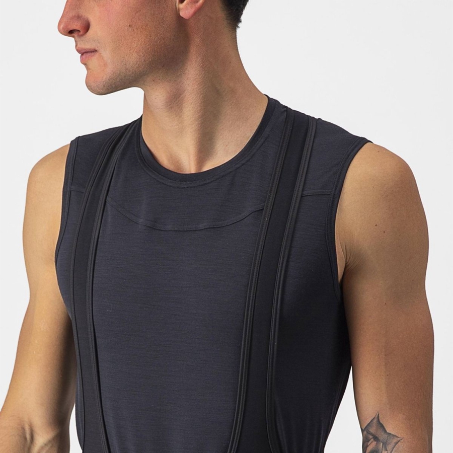 Black Men Castelli BANDITO WOOL SLEEVELESS Base Layer | 165780WYF