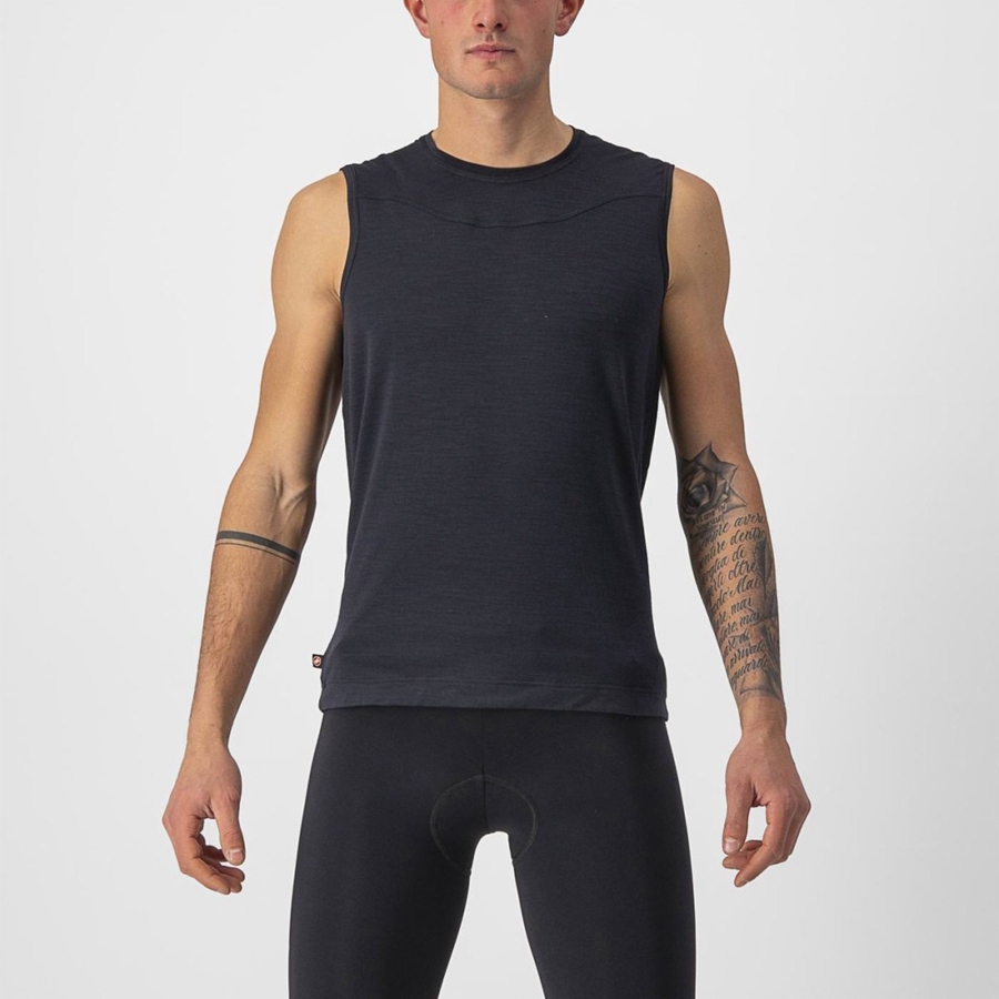 Black Men Castelli BANDITO WOOL SLEEVELESS Base Layer | 165780WYF