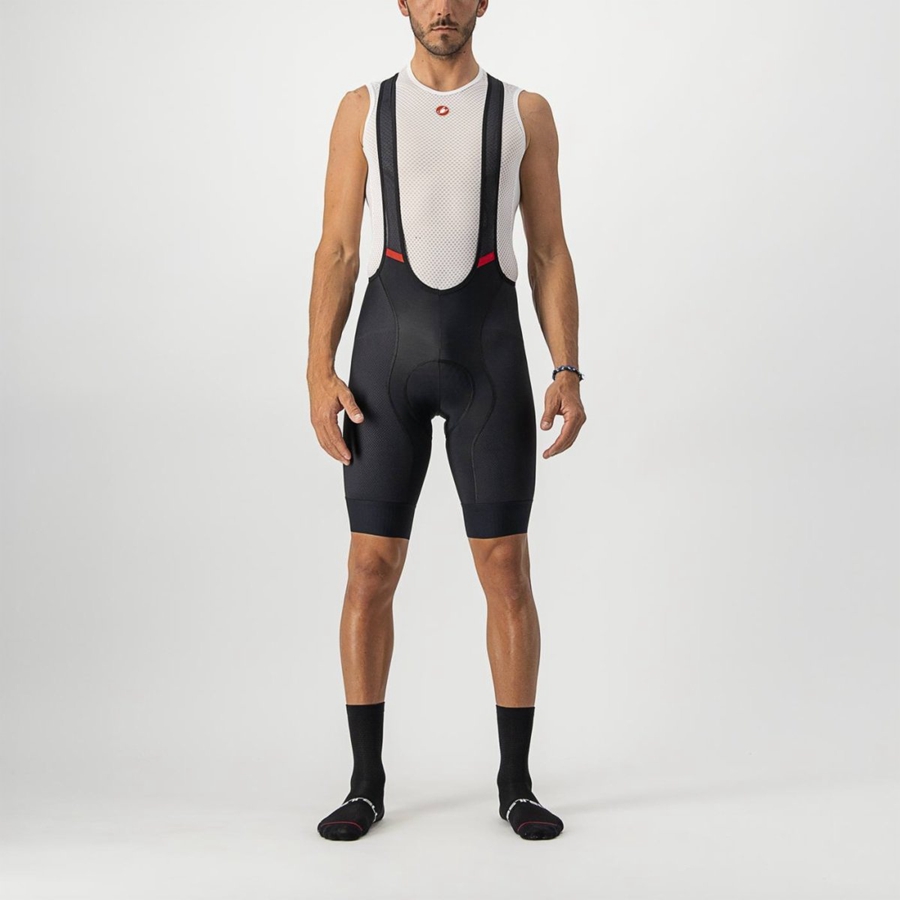 Black Men Castelli COMPETIZIONE Bib Shorts | 427608LYP