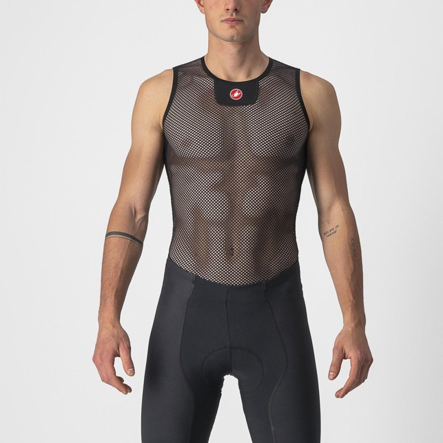 Black Men Castelli CORE MESH 3 SLEEVELESS Base Layer | 539280QFS