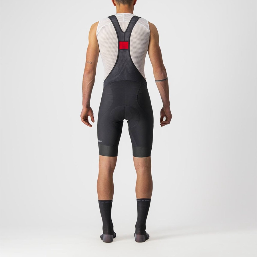 Black Men Castelli ENDURANCE 3 Bib Shorts | 019257HRI