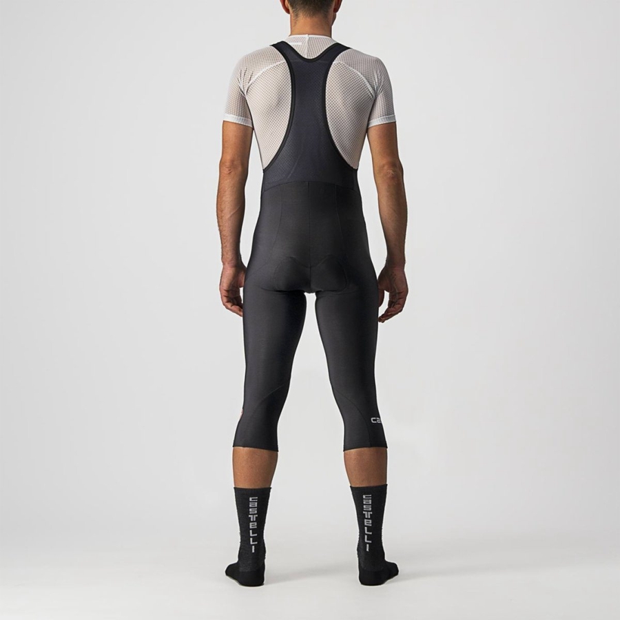 Black Men Castelli ENTRATA THERMAL BIB KNICKER Leggings | 074283SBK