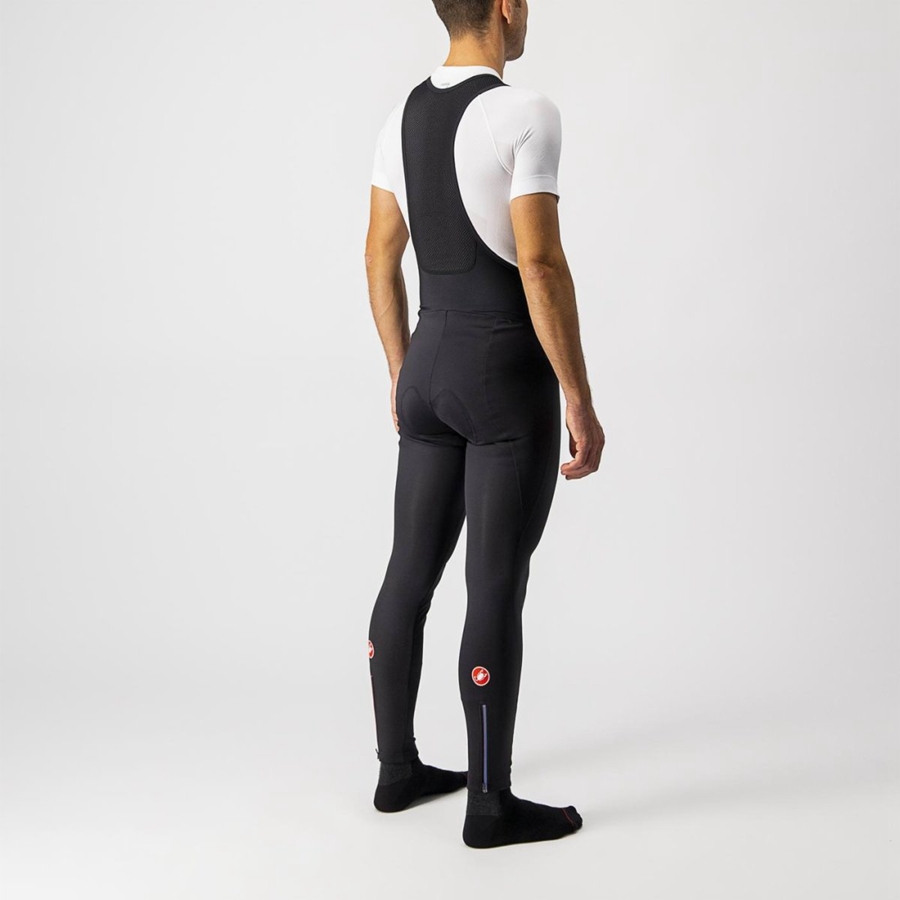 Black Men Castelli ENTRATA WIND Bib Tights | 234761XNH