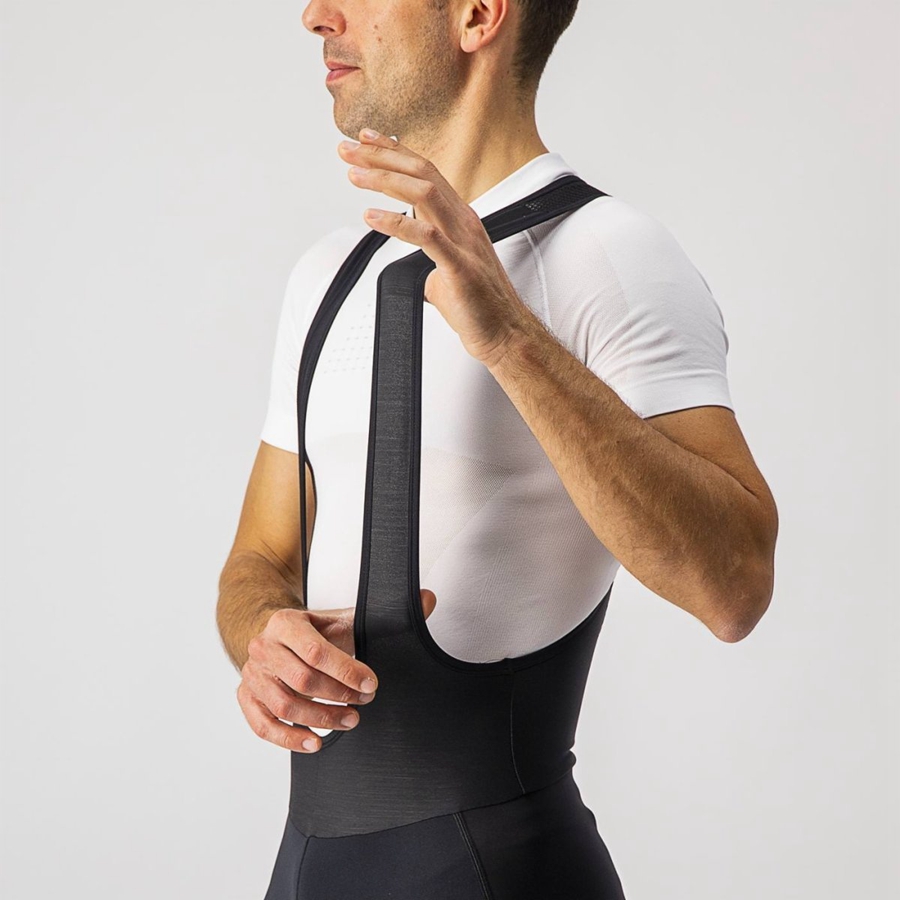 Black Men Castelli ENTRATA WIND Bib Tights | 234761XNH