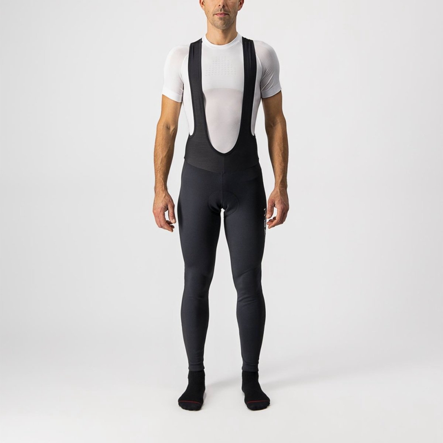 Black Men Castelli ENTRATA WIND Bib Tights | 234761XNH