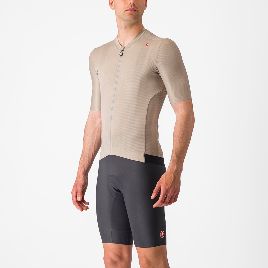 Black Men Castelli ESPRESSO Jersey | 209475VMR