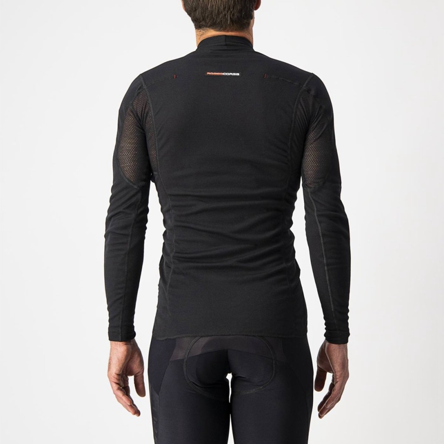 Black Men Castelli FLANDERS WARM LONG SLEEVE Base Layer | 328074IPM