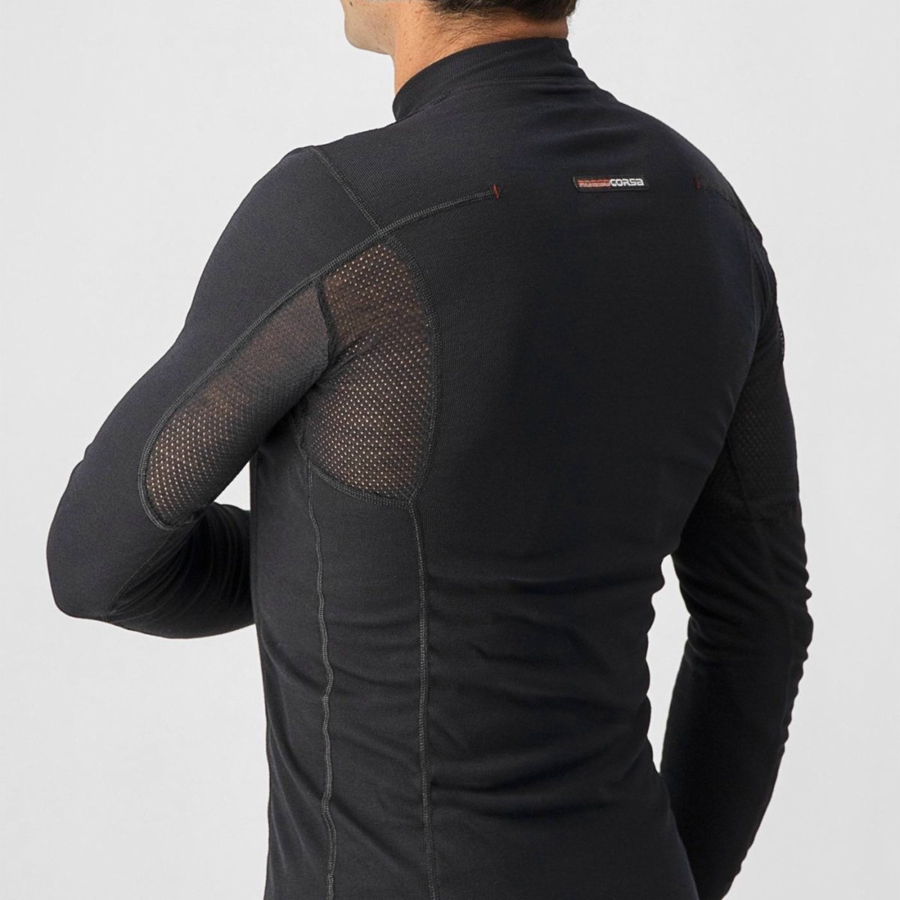 Black Men Castelli FLANDERS WARM LONG SLEEVE Base Layer | 328074IPM