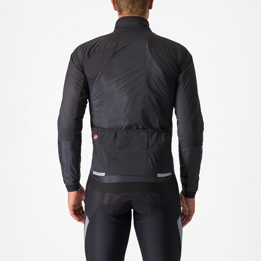 Black Men Castelli FLY THERMAL Jackets | 769340MET