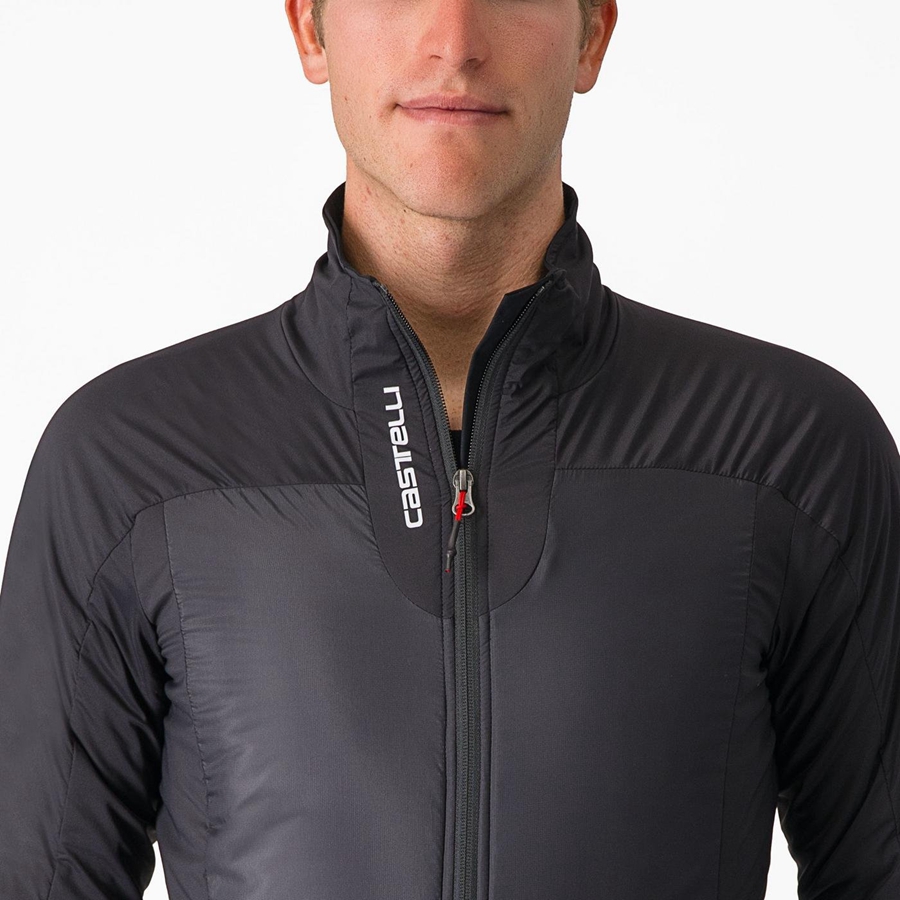 Black Men Castelli FLY THERMAL Jackets | 769340MET