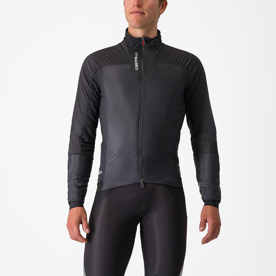 Black Men Castelli FLY THERMAL Jackets | 769340MET