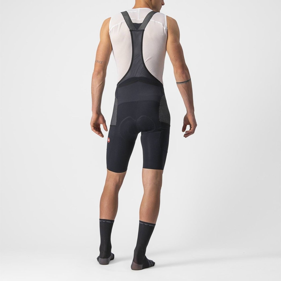 Black Men Castelli FREE UNLIMITED Bib Shorts | 267935QUM