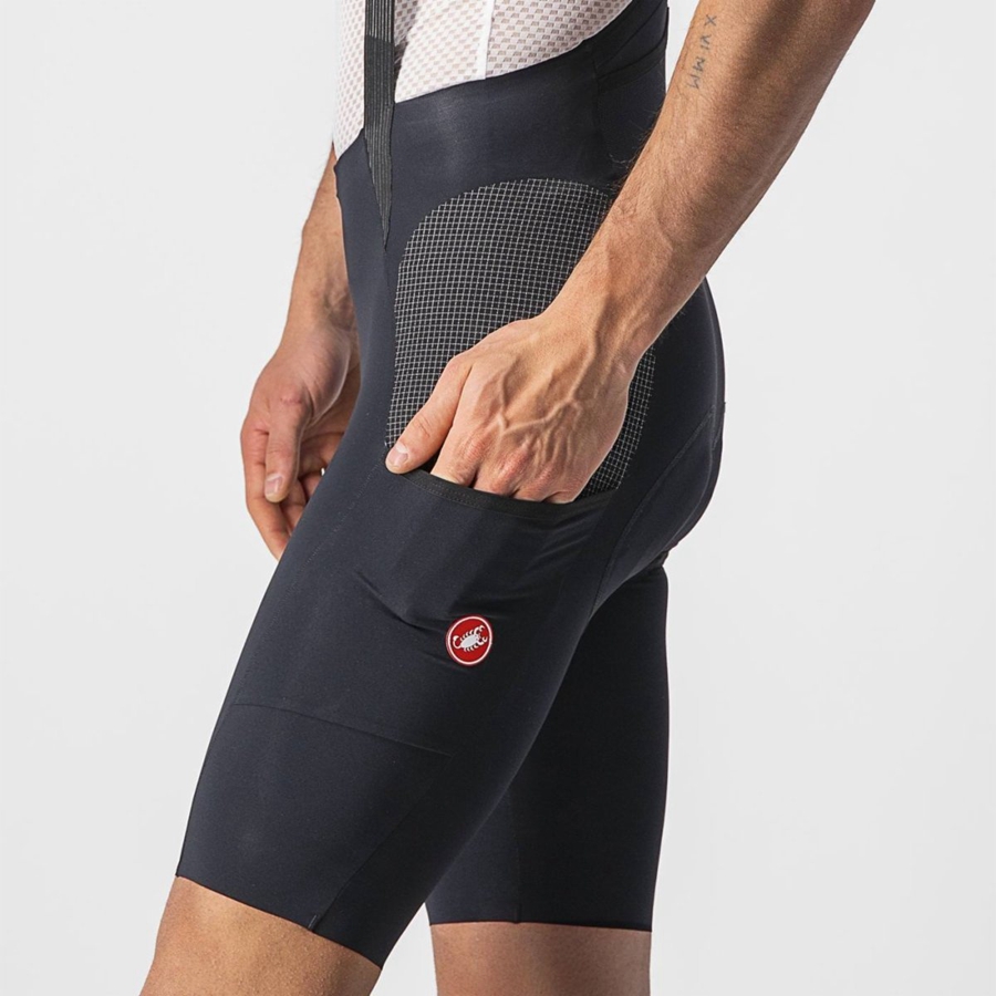 Black Men Castelli FREE UNLIMITED Bib Shorts | 267935QUM