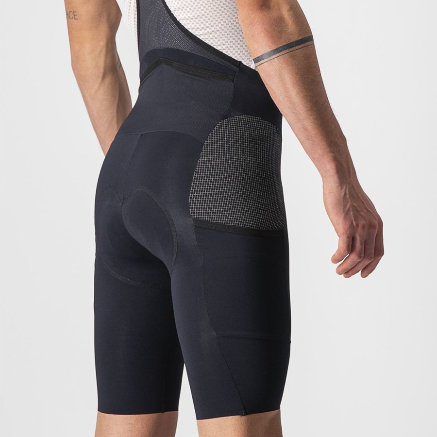 Black Men Castelli FREE UNLIMITED Bib Shorts | 267935QUM