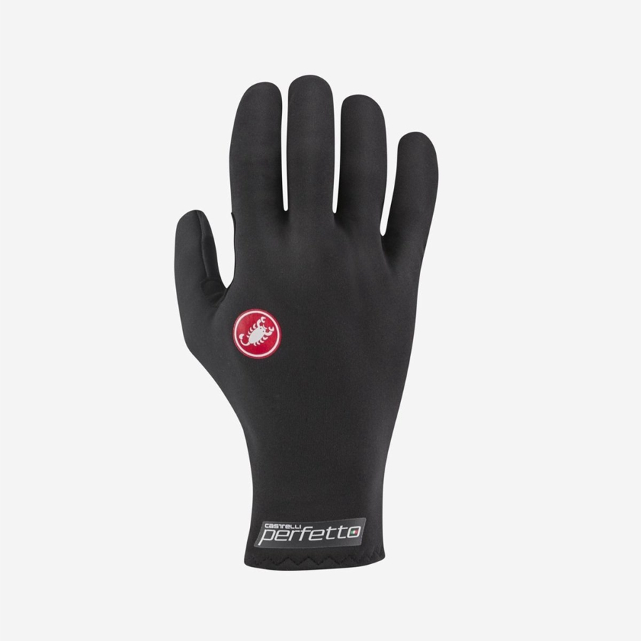 Black Men Castelli PERFETTO RoS Gloves | 641238IKS