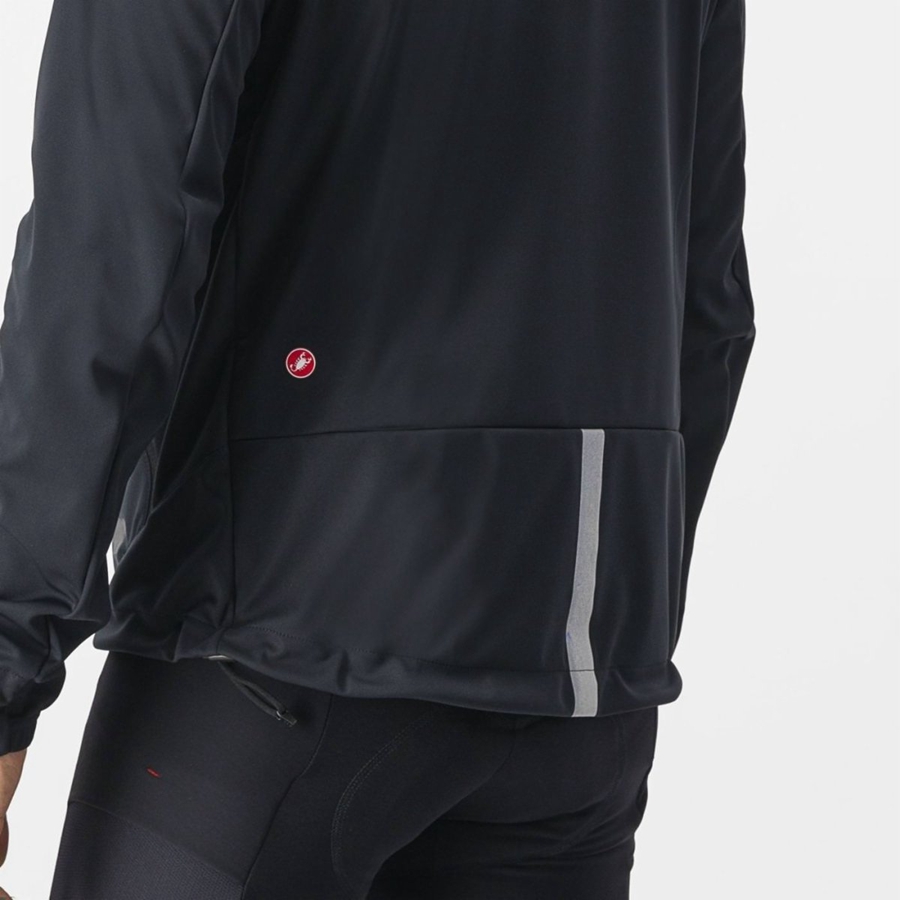 Black Men Castelli TRAIL HOODIE Jackets | 186294HDV