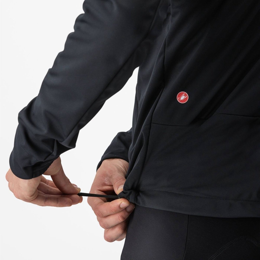 Black Men Castelli TRAIL HOODIE Jackets | 186294HDV