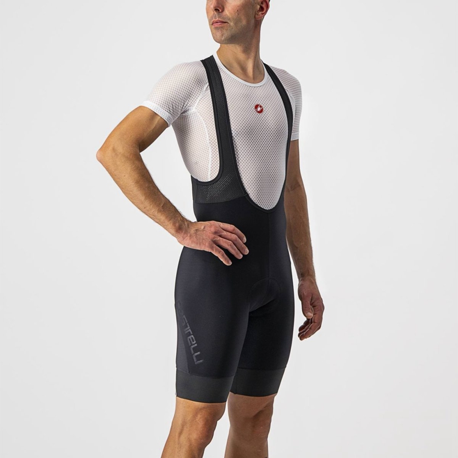 Black Men Castelli TUTTO NANO Bib Shorts | 386974EDV