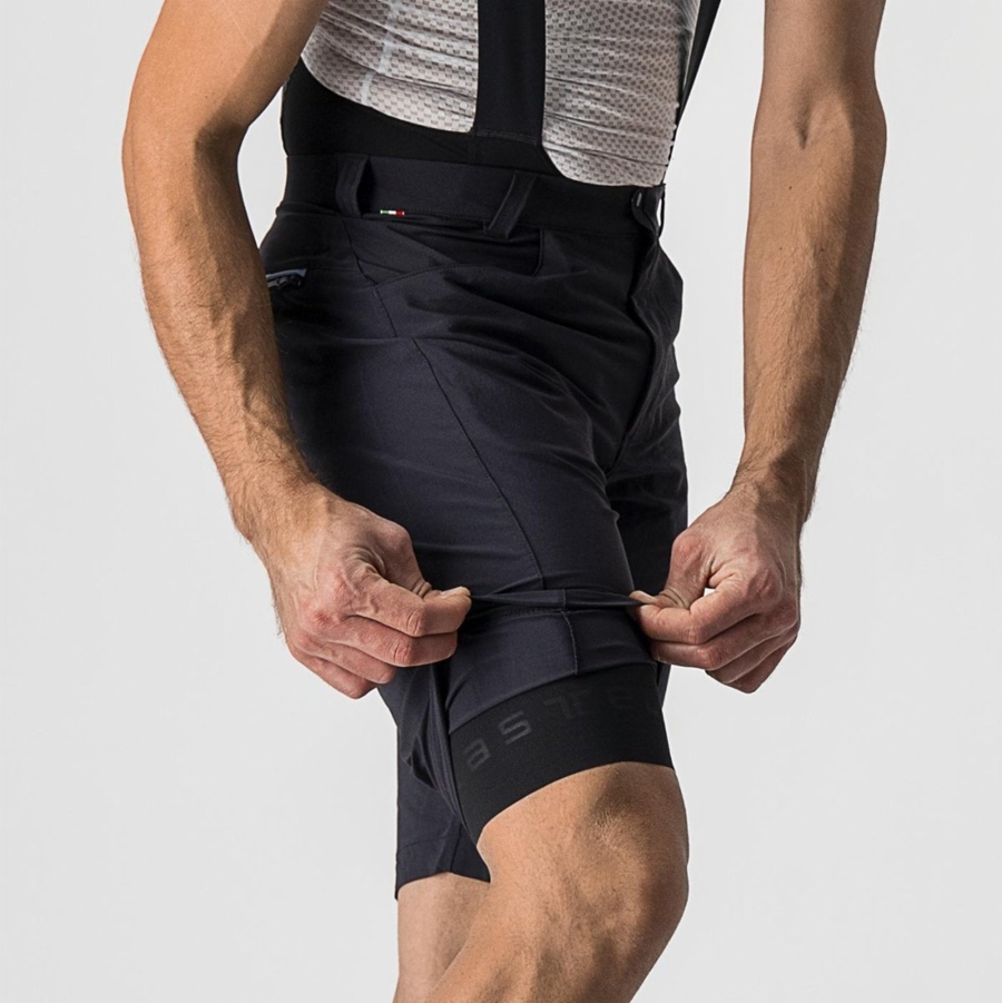 Black Men Castelli UNLIMITEDGY Shorts | 016549AKD