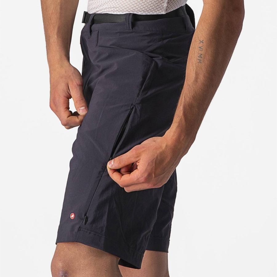 Black Men Castelli UNLIMITED TRAILGY Shorts | 073426RTZ