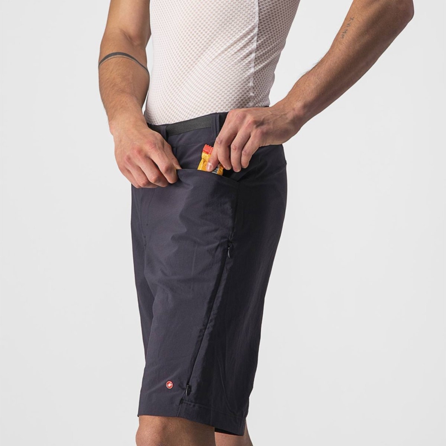 Black Men Castelli UNLIMITED TRAILGY Shorts | 073426RTZ