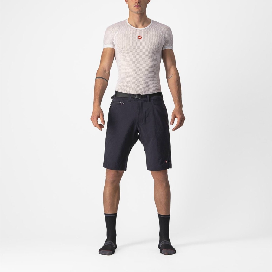 Black Men Castelli UNLIMITED TRAILGY Shorts | 073426RTZ