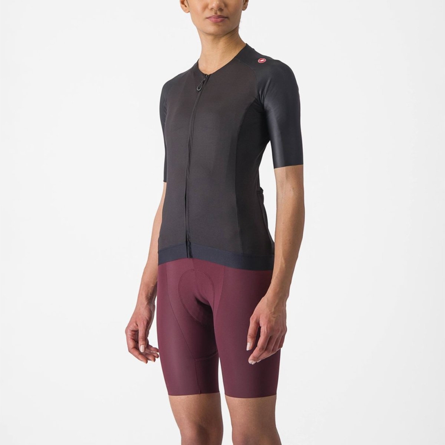 Black Women Castelli AERO PRO 7.0 W Jersey | 351946QFY