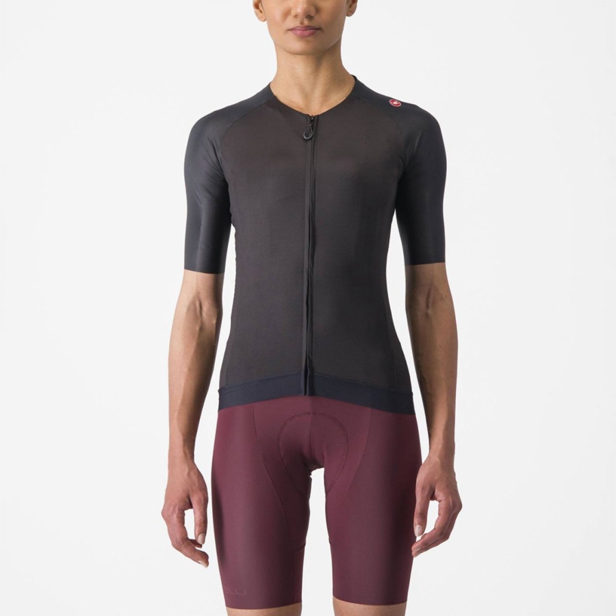 Black Women Castelli AERO PRO 7.0 W Jersey | 351946QFY