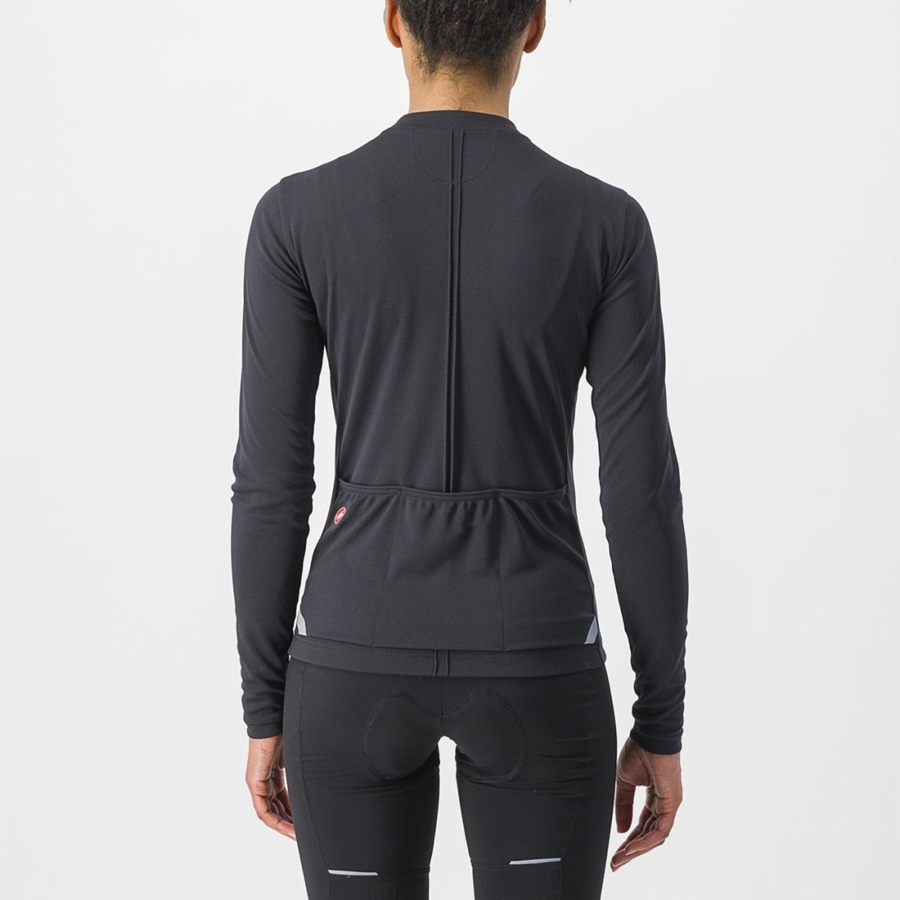 Black Women Castelli ANIMA 4 LONG SLEEVE Jersey | 014672KLZ