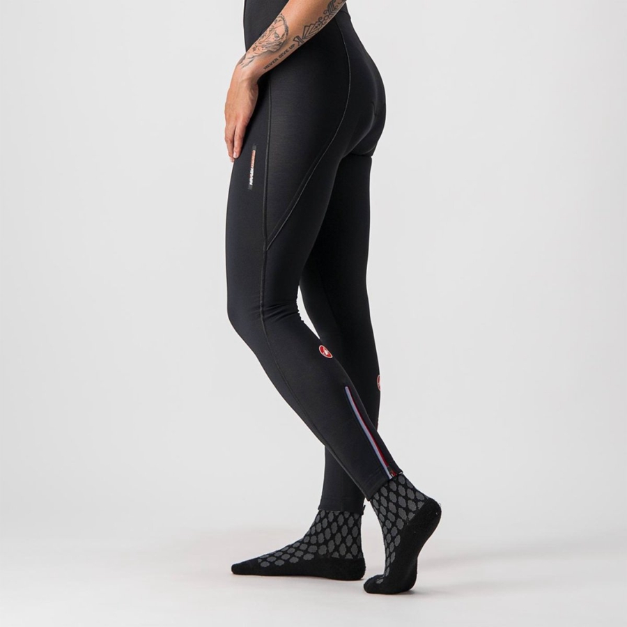 Black Women Castelli MENO WIND W Bib Tights | 416729DGQ