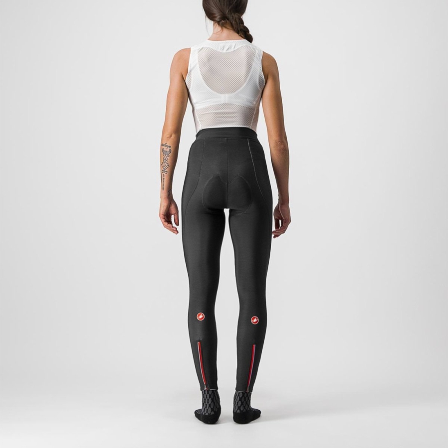 Black Women Castelli MENO WIND W Leggings | 435697QNY