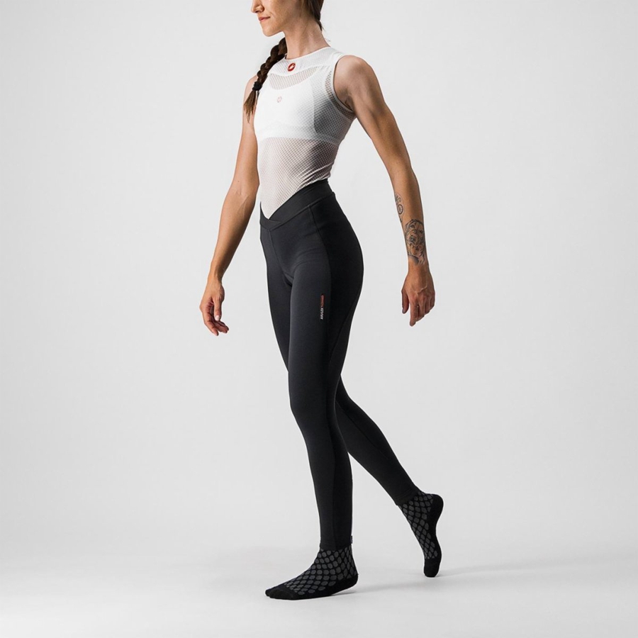 Black Women Castelli MENO WIND W Leggings | 435697QNY