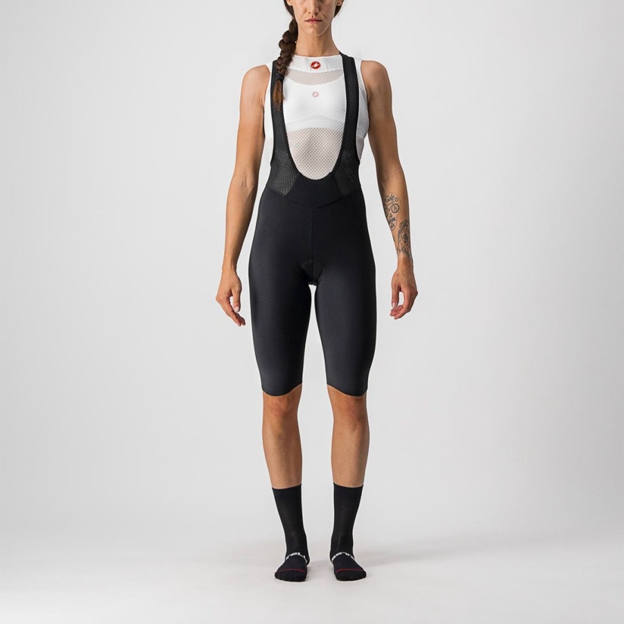 Black Women Castelli OMLOOP NANO W Bib Shorts | 763045ZBJ