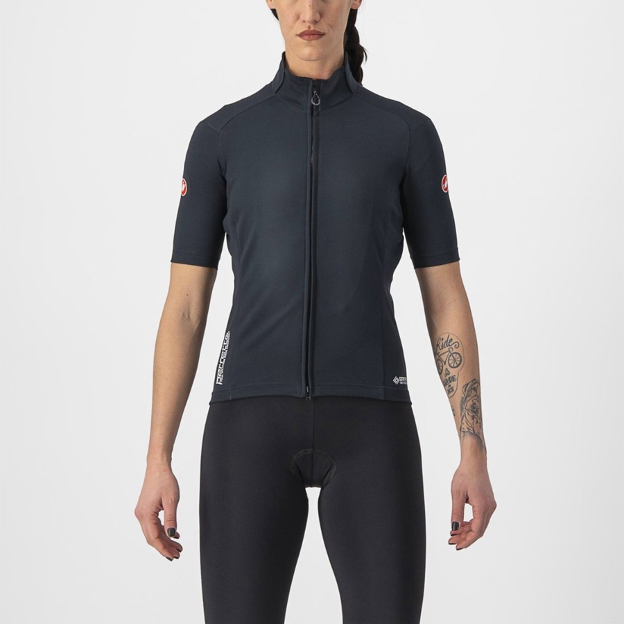 Black Women Castelli PERFETTO RoS 2W WIND Jackets | 247386ONM