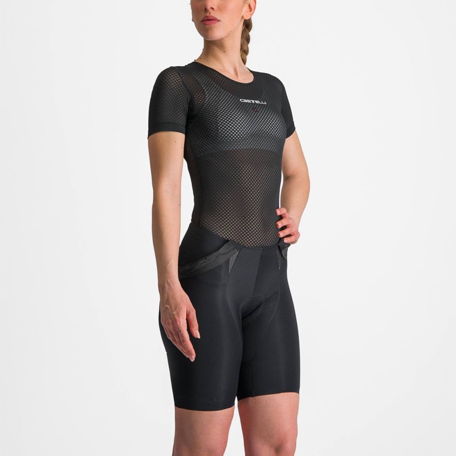 Black Women Castelli PRO MESH W SHORT SLEEVE Base Layer | 024371PFC