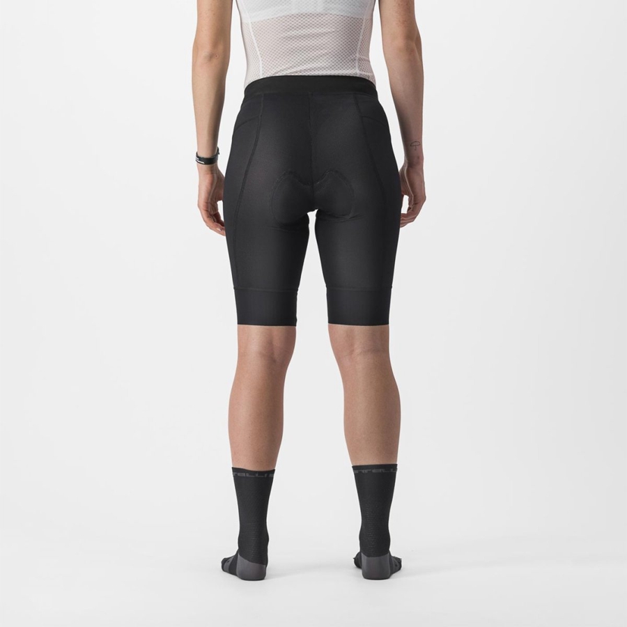 Black Women Castelli TRAIL W LINER Shorts | 907184EZV